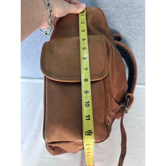 VTG Dilana Design Coll. Genuine Leather Backpack Travel Top Zipper Retro BOHO - Picture 13 of 15
